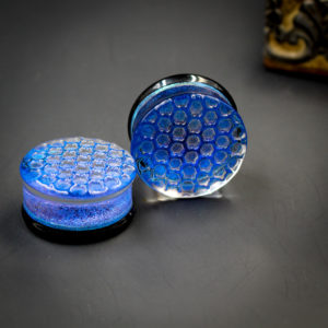 Glass Blue Honeycomb 2